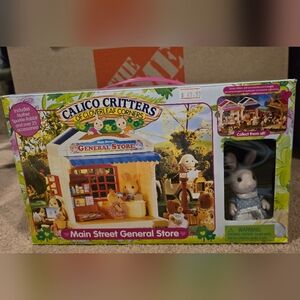 Vintage Calico Critters Mainstreet General Store With Sparkle Rabbit